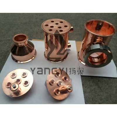 4'' 6'' 8'' Copper distillation equipment home column price with bubble plate