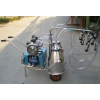 Stainless steel portable Vacuum Pump with TWO buckets milking machine